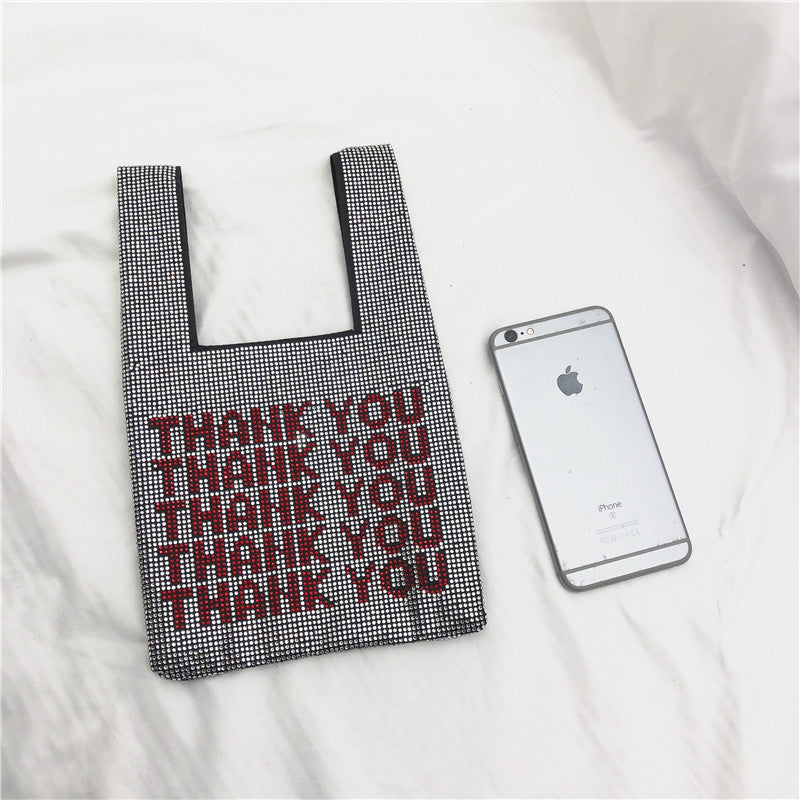 Pre Order:  Thank You Rhinestones Tote Bag