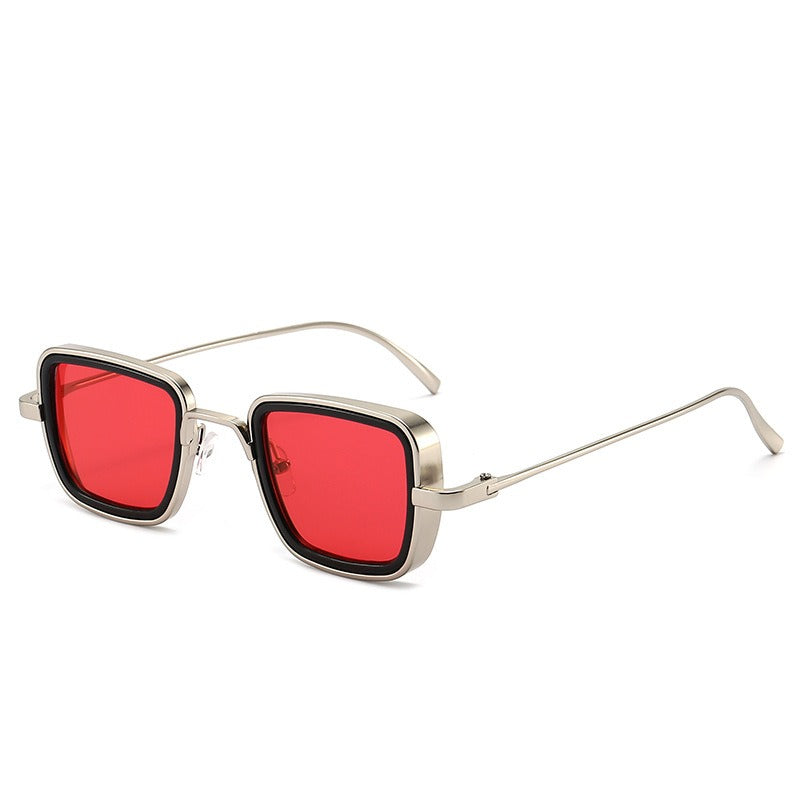 Pre Order:  Square Metal Frame Colored Sunglasses