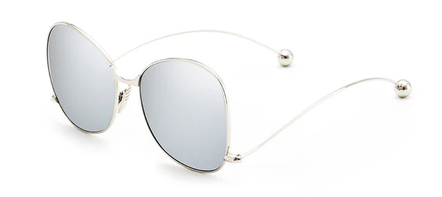 Pre Order:  Mirror Round Oversized Contort Leg Sunglasses