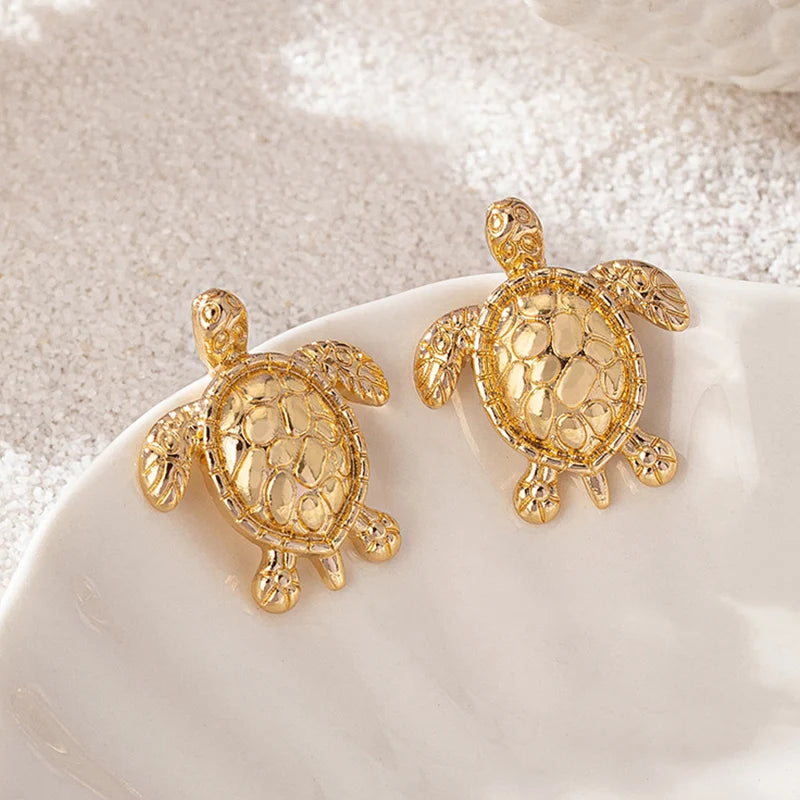 Pre Order: Gold Sea Turtle Earrings