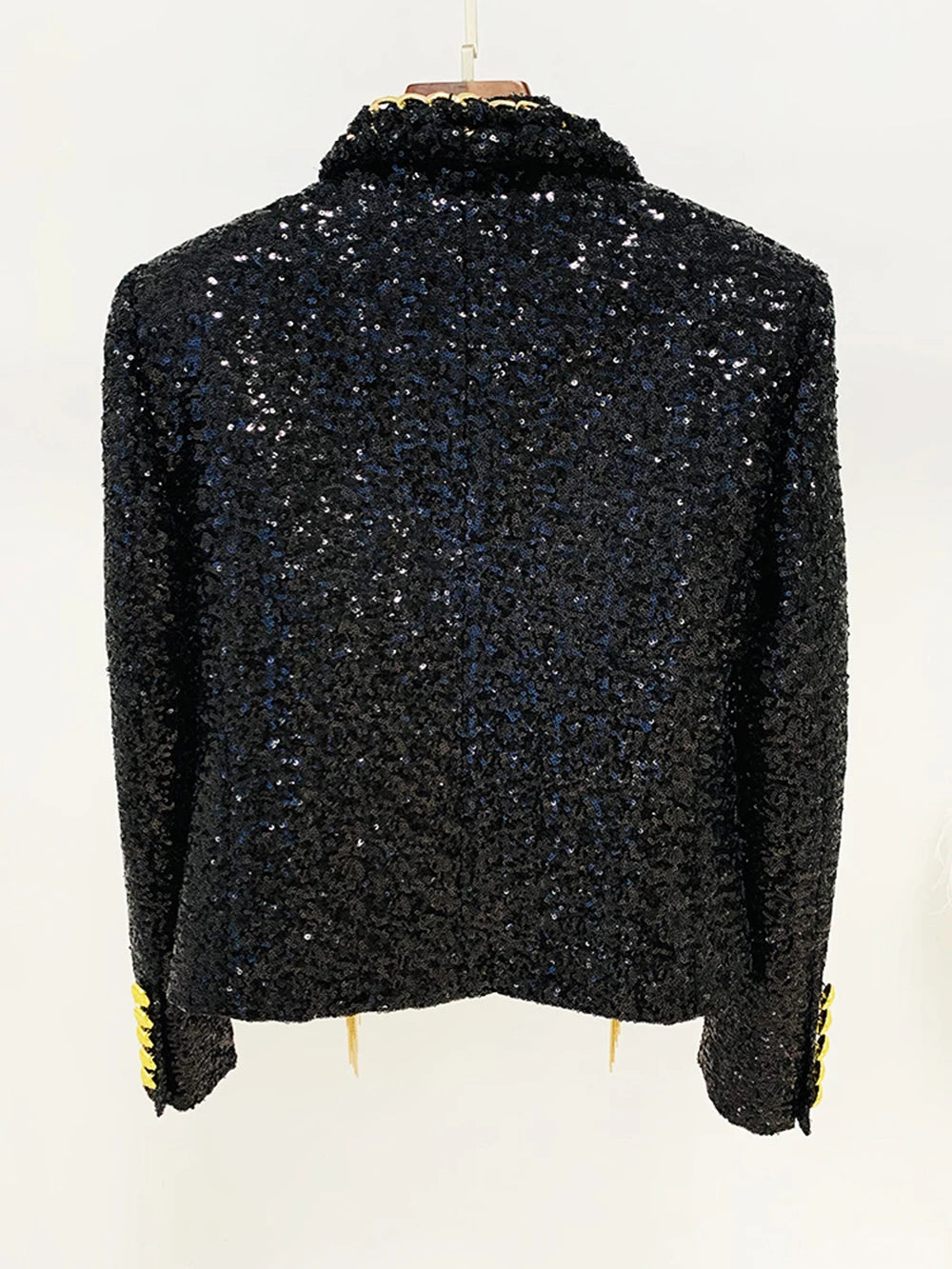 Tassel Chain Sequined Blazer