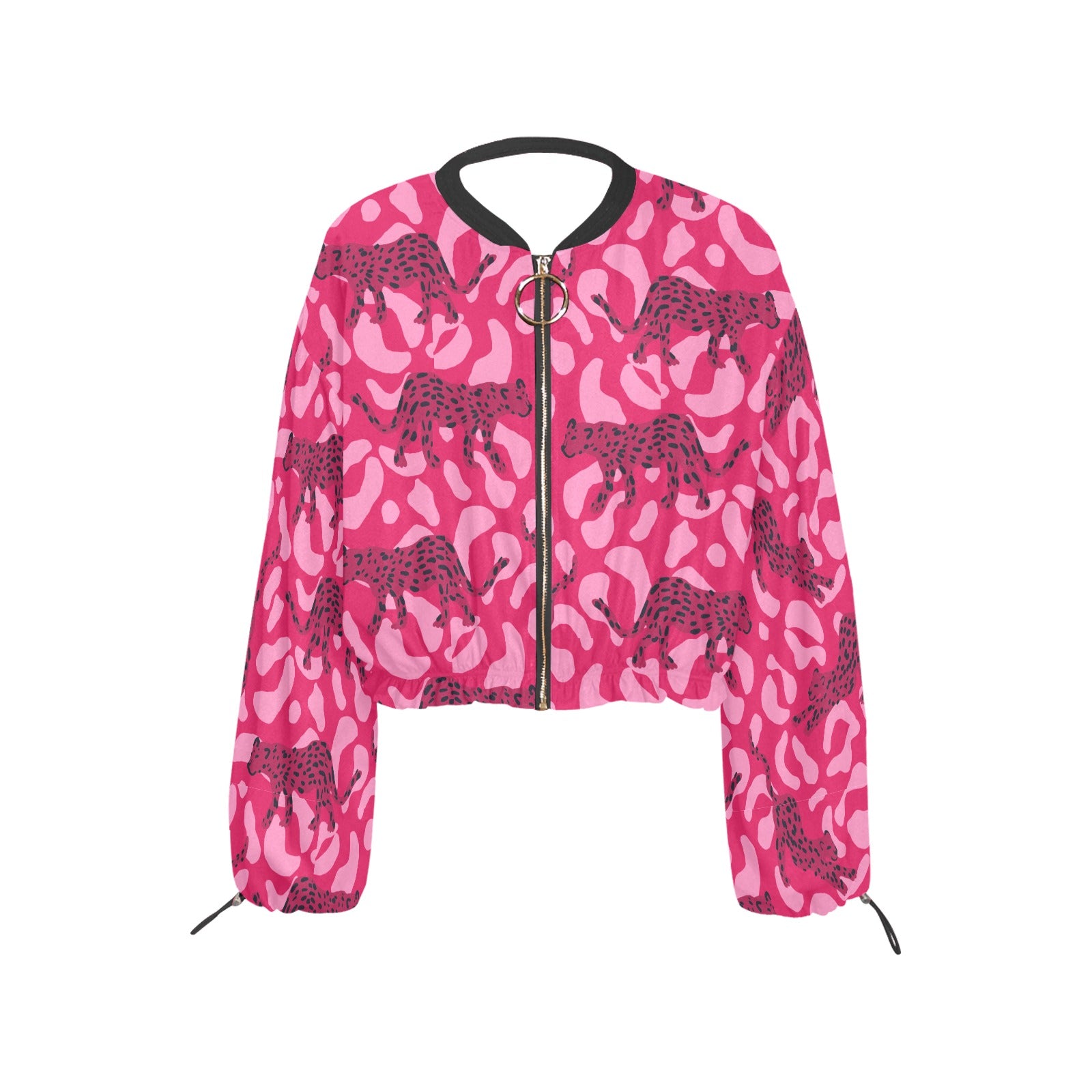 Pre Order:  Pink Leopard Cropped Jacket