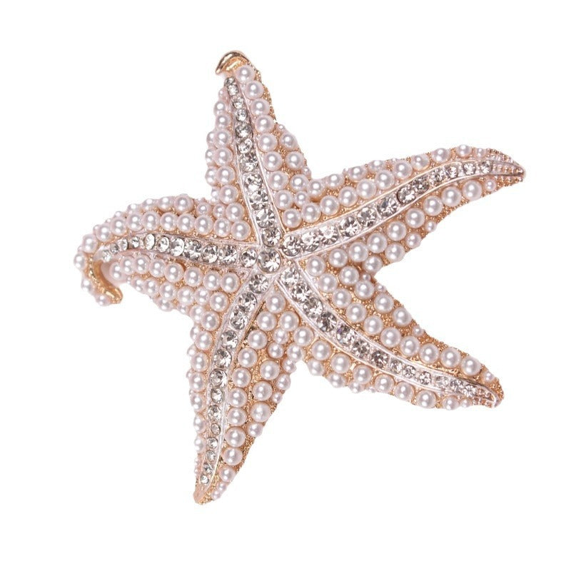 Starfish Pearl Brooch