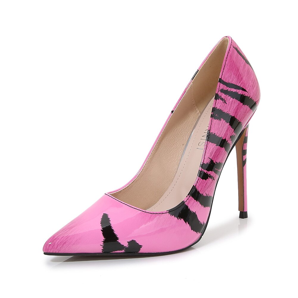 Pre Order:  Tiger Printed Pointed-Toe Stiletto Shoes