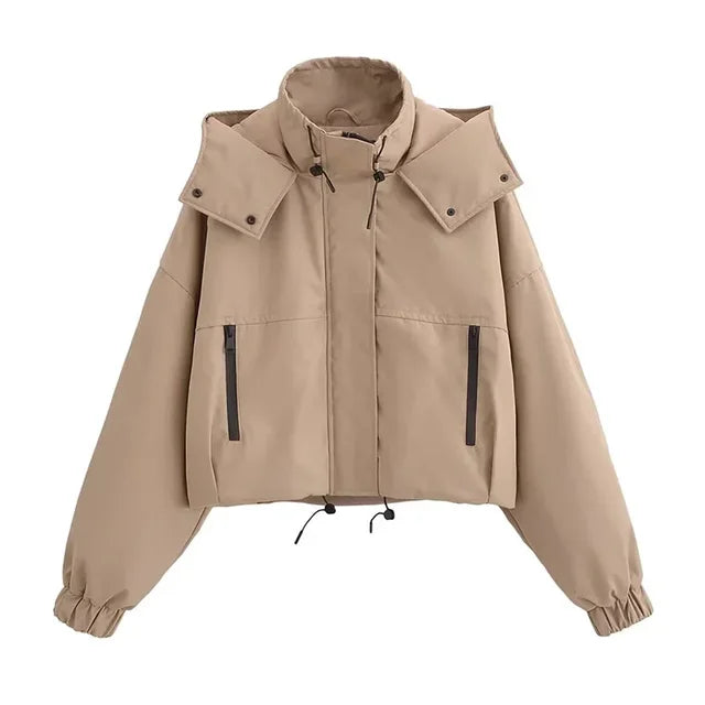 Pre Order: Hooded High Neck Trench Jacket