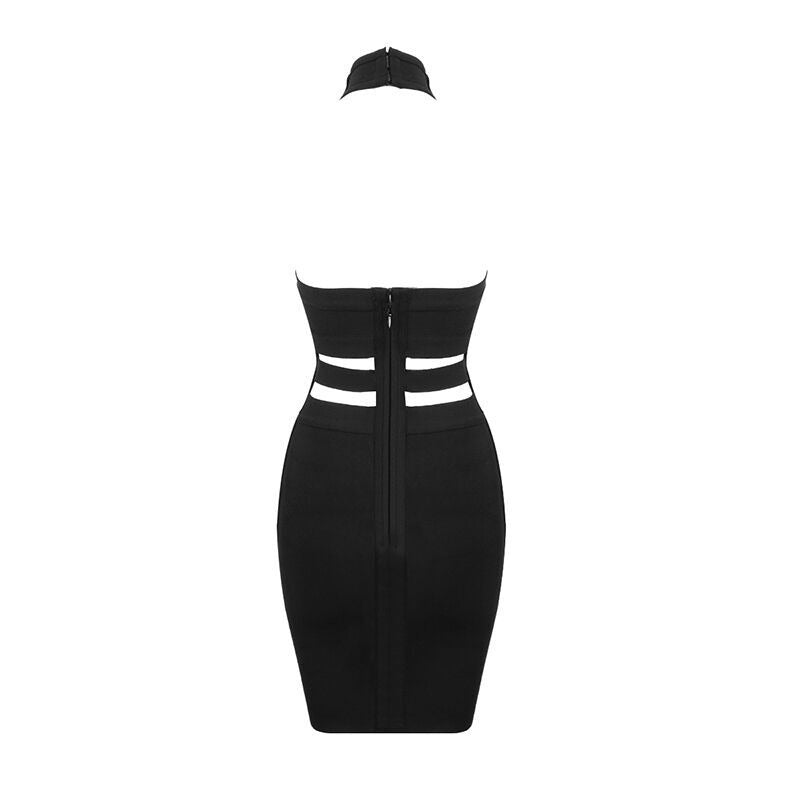 Pre Order:  Sexy Hollow Out Halter Neck Bandage Dress