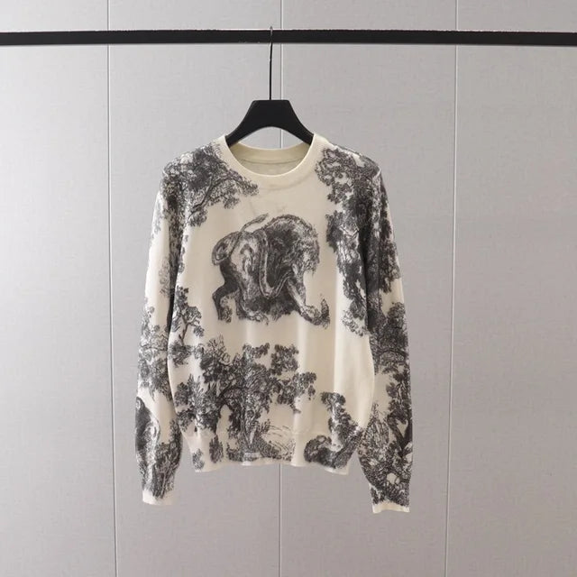 Pre Order:  Casual Long Sleeve Wool Knit Sweater