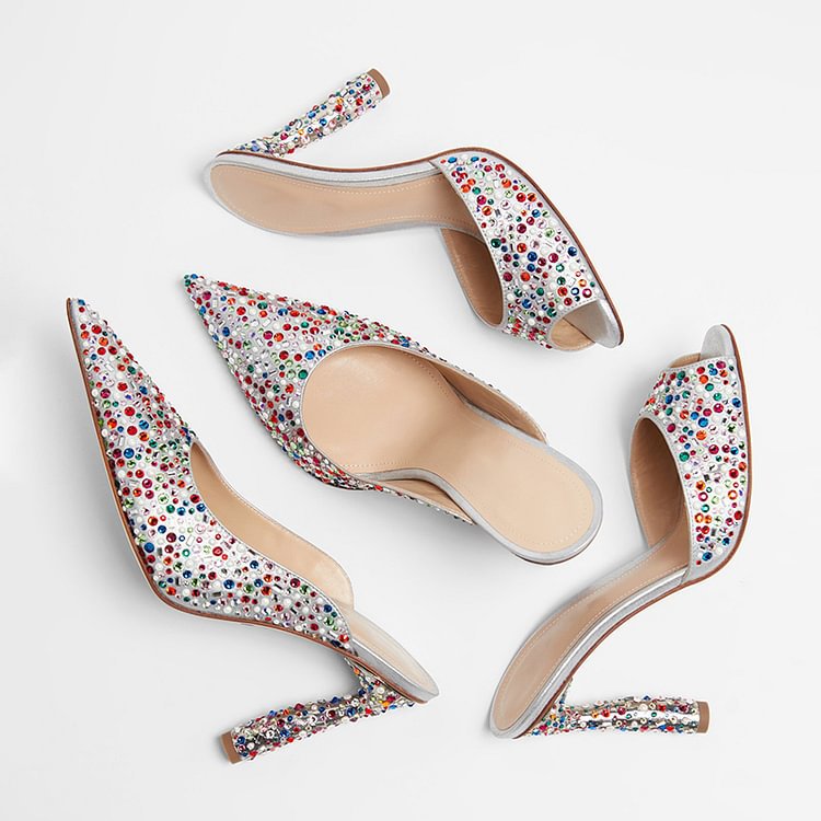 Pre Order:  Multicolor Rhinestones High Heels