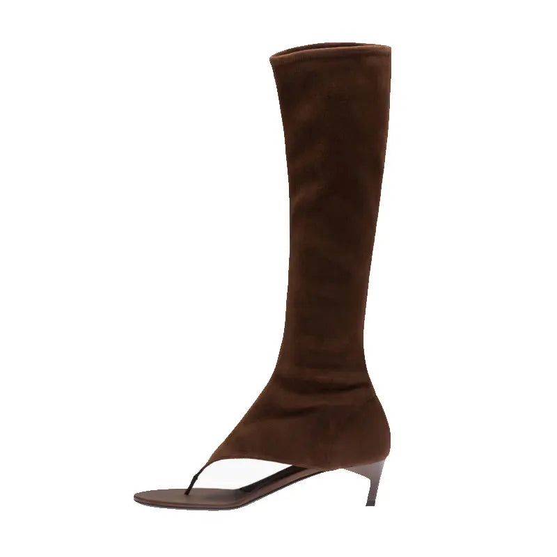 Clip Toe Stiletto High Boots