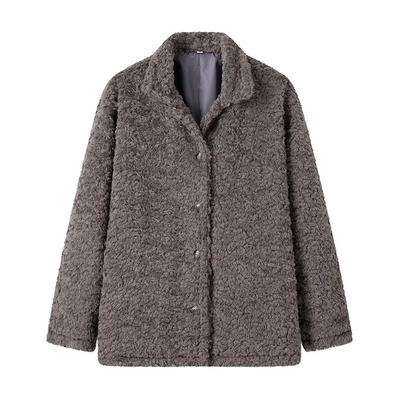 Pre Order: Loose Teddy Fluffy Loop Coat