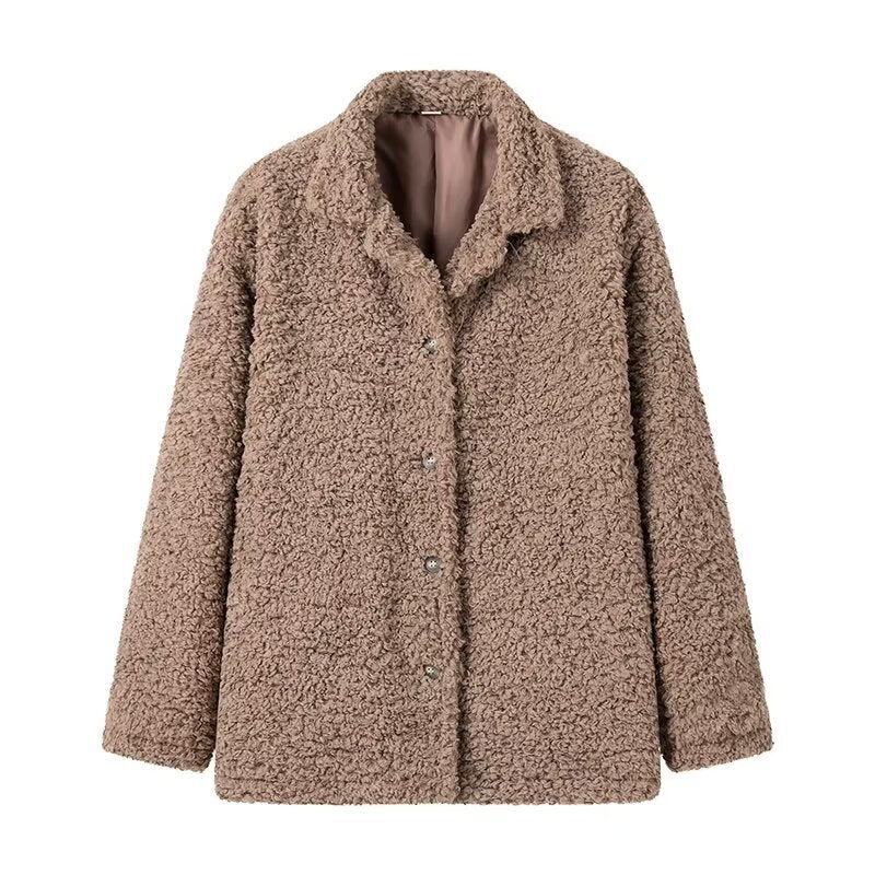 Pre Order: Loose Teddy Fluffy Loop Coat