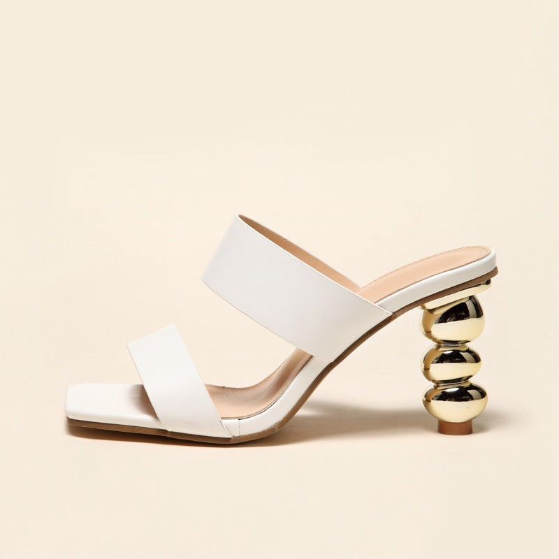 Pre Order:  Metallic Bubble Heels Sandals