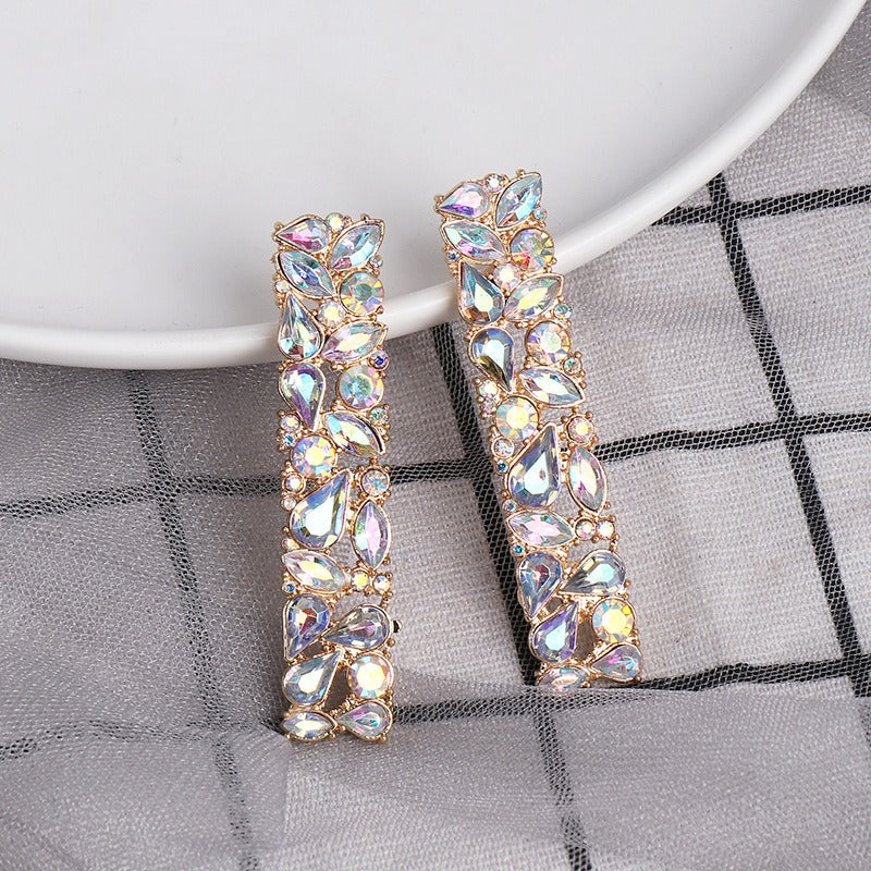 Pre Order:  Retro Geometric Rhinestone Earrings