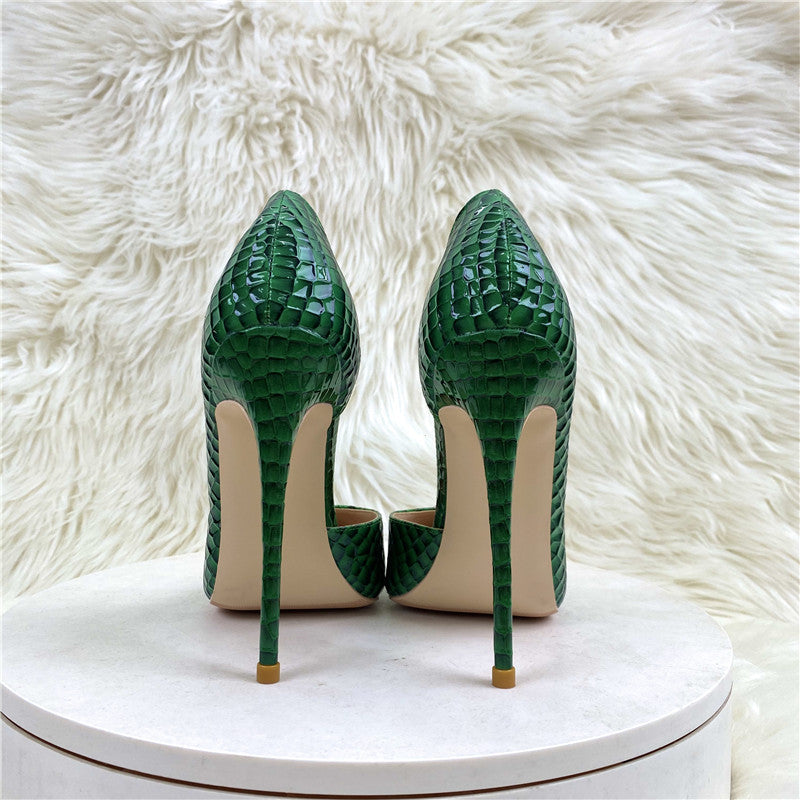 Pre Order:  Snakeskin Texture High Heels Pumps