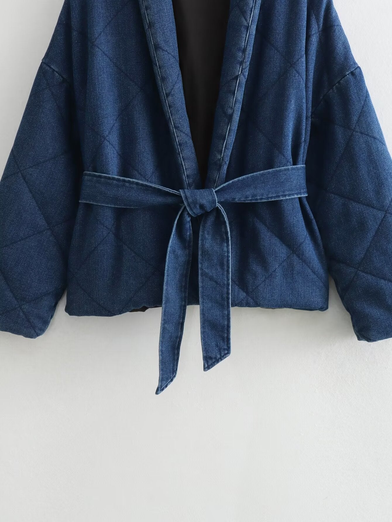 Pre Order:  Denim Wrap Knot Tie Jacket