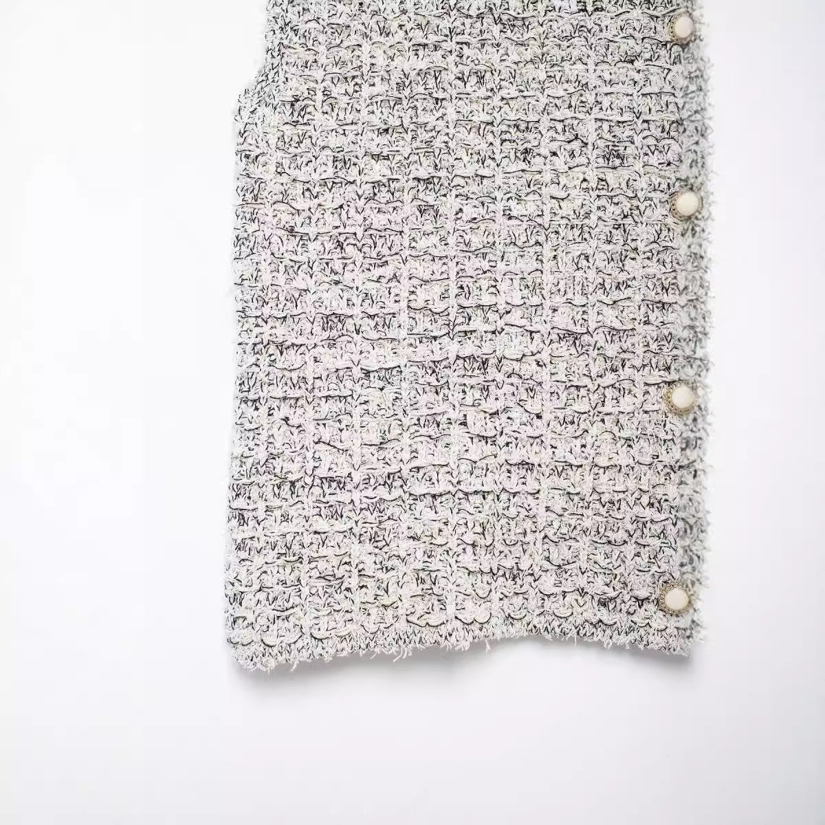 Pre Order:  Metallic Grey Textured Knit Vest