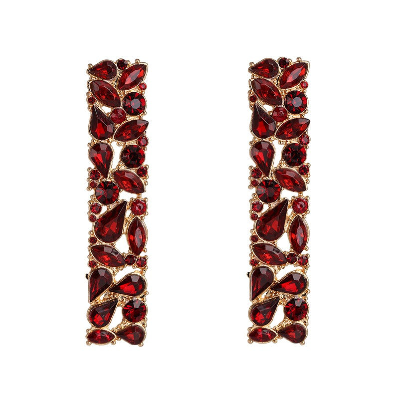 Pre Order:  Retro Geometric Rhinestone Earrings