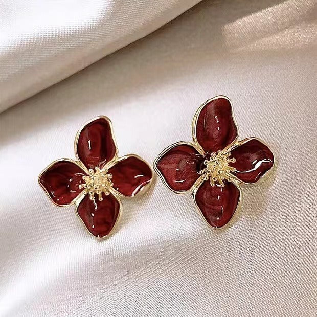 Pre Order:  Glazed 3D Flower Earrings