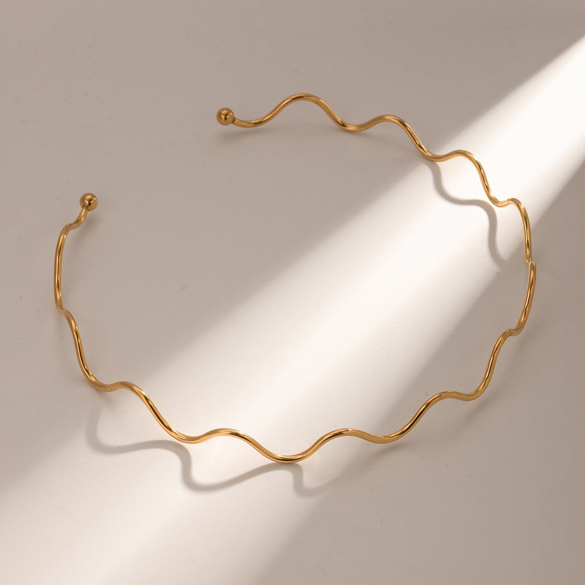 Pre Order:  Waves Gold Plated Choker Necklace