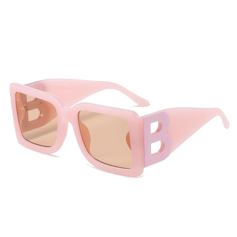 Pre Order:  Large Square Frame B Motif Sunglasses