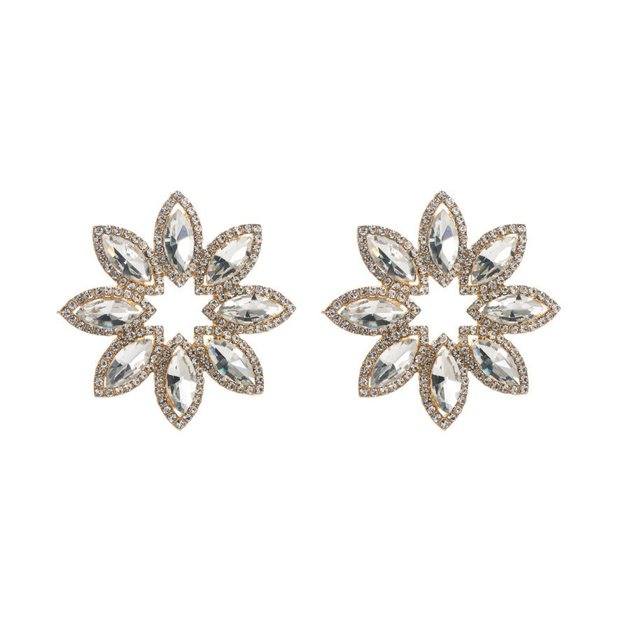 Pre Order:  High-End Diamond Flower Earrings