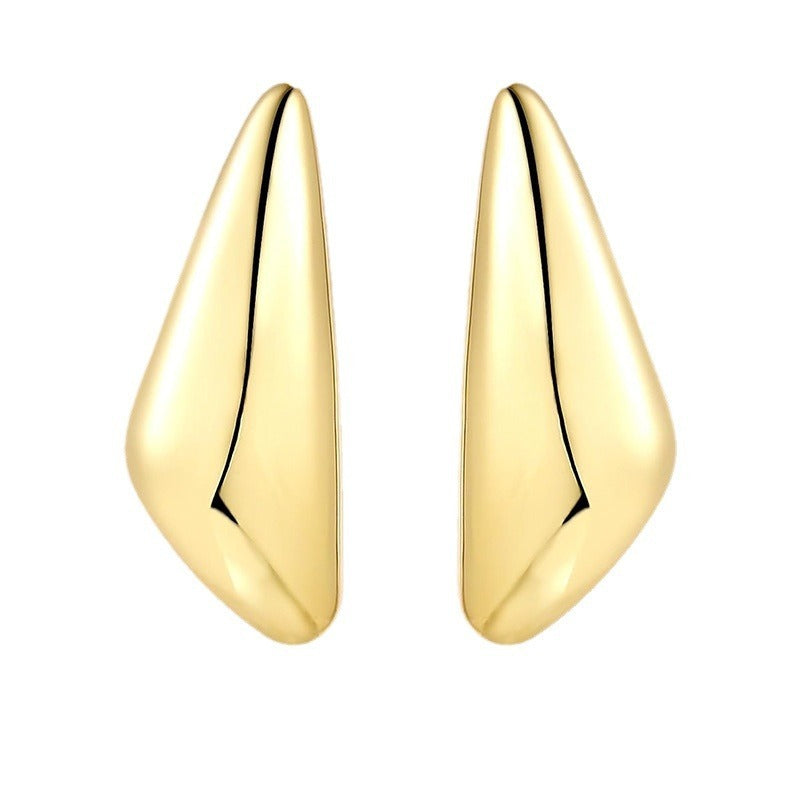 Pre Order:  Light Sensitive Surface Melon Seed Alloy Earrings