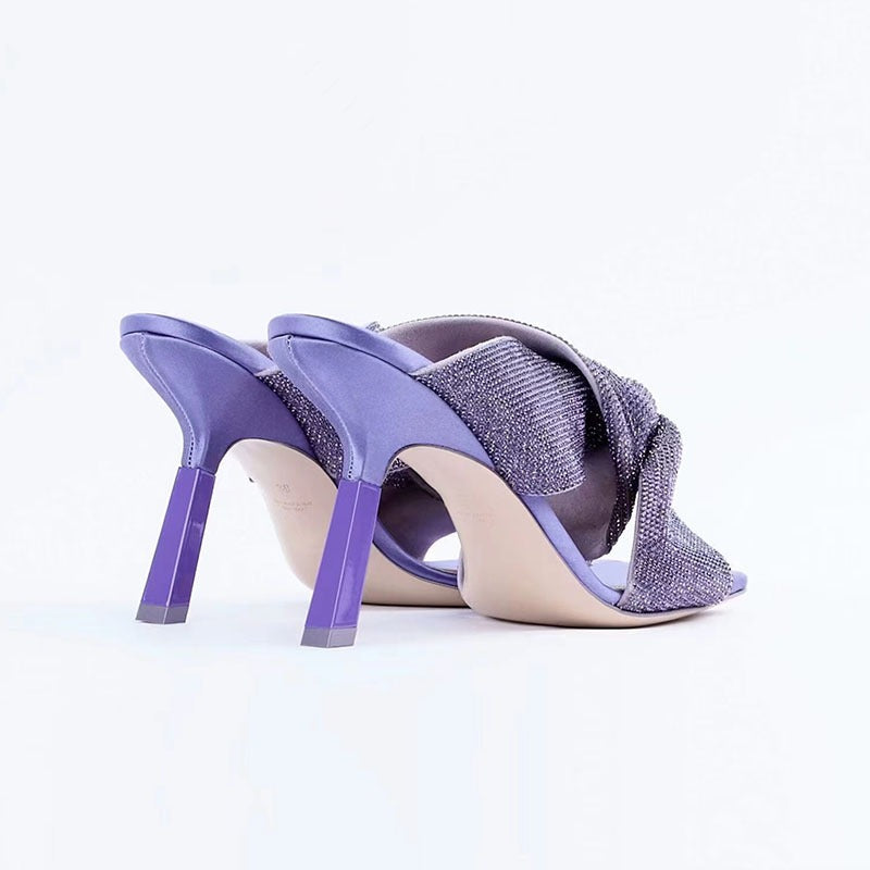 Pre Order:  Matte Plush Ultra High Heel Mule Sandals