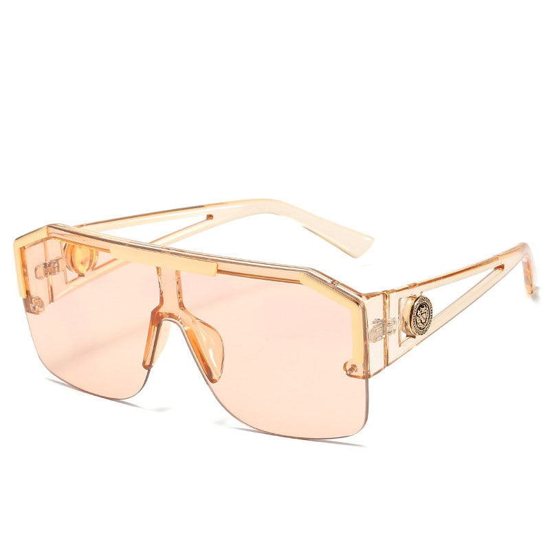 Pre Order:  Oversized Square Semi-Rimless Sunglasses