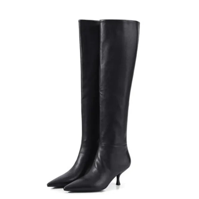 Pre Order:  Leather Knee High Boots