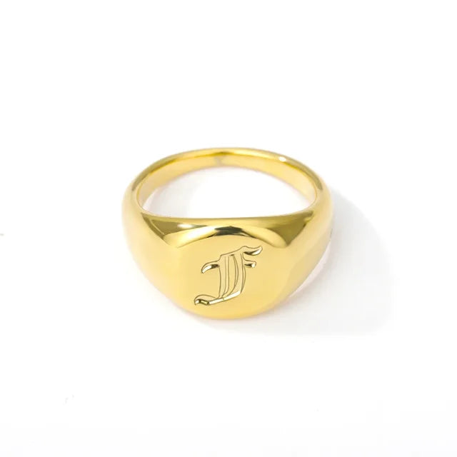 Pre Order:  Stainless Steel A-Z Letter Initial Rings