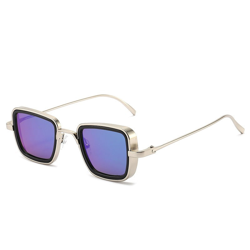 Pre Order:  Square Metal Frame Colored Sunglasses