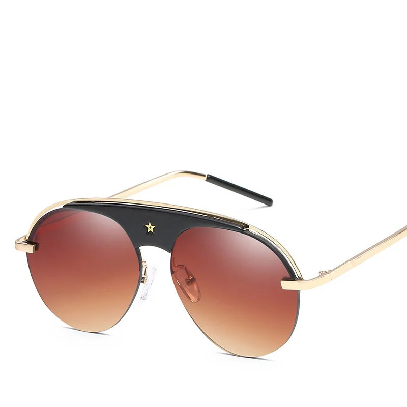 Pre Order:  Retro Single Bridge Star Sunglasses