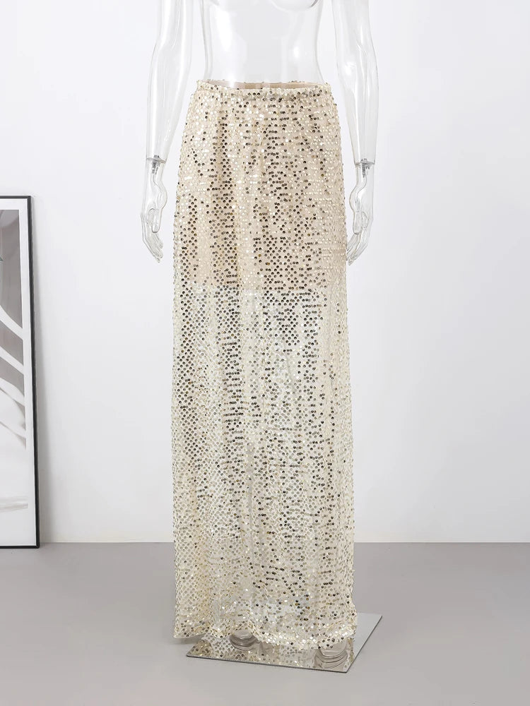 Pre Order:  Evening Sequin Maxi Skirt