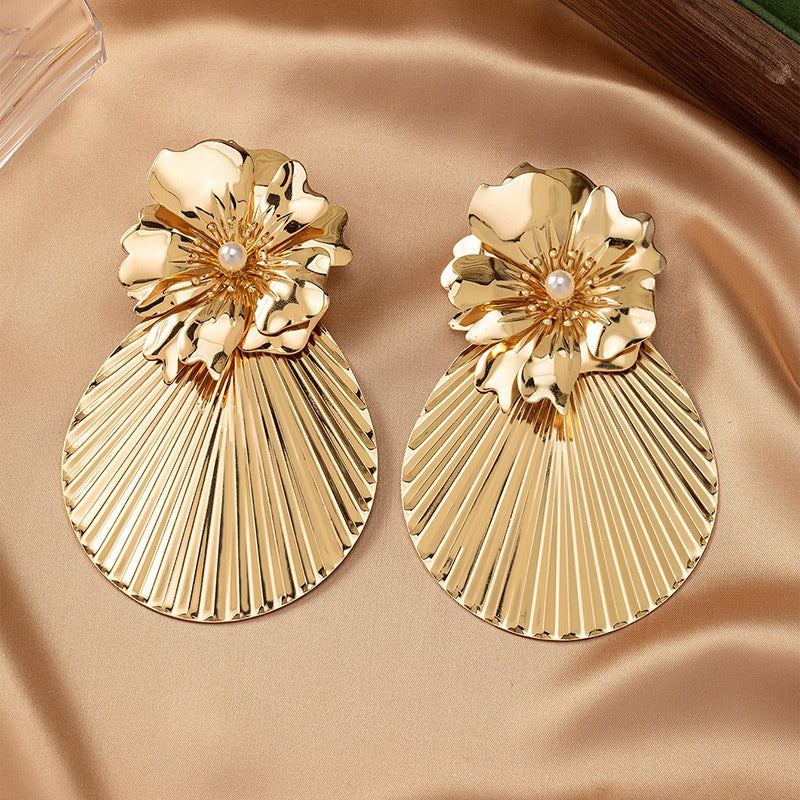 Pre Order:  Flower Ginkgo Leaf Stud Earrings