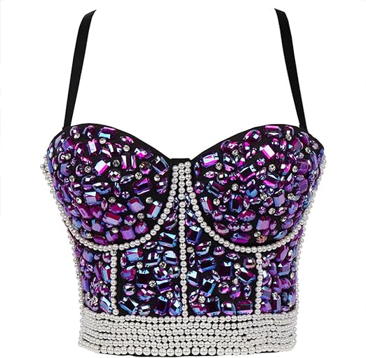 Cropped Beaded Corset Top