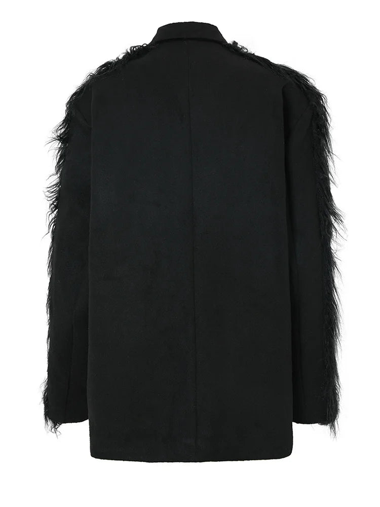 Pre Order:  Furry Sleeves Loose Fit Jacket