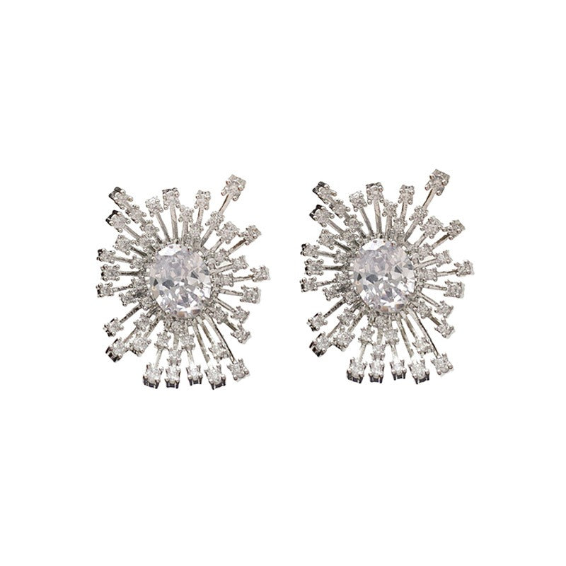 Pre Order: Sparkling Hollow Fireworks Zircon Earrings