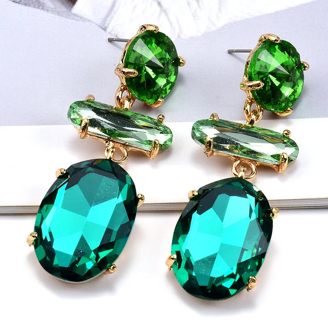 Pre Order:  Colored Gemstones Dangle Earrings