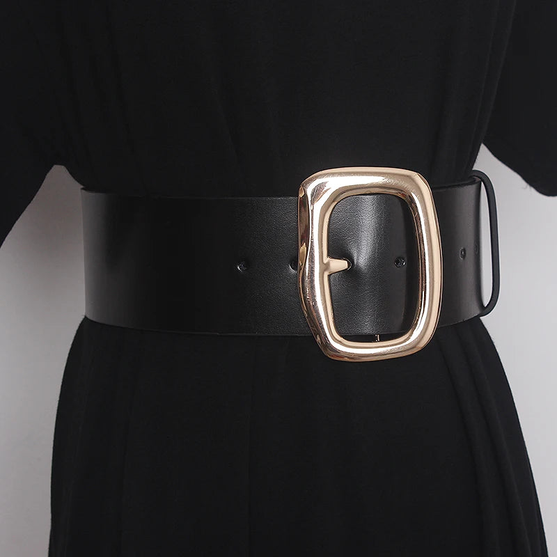 Pre Order:  Black Needle Buckle Leather Belt