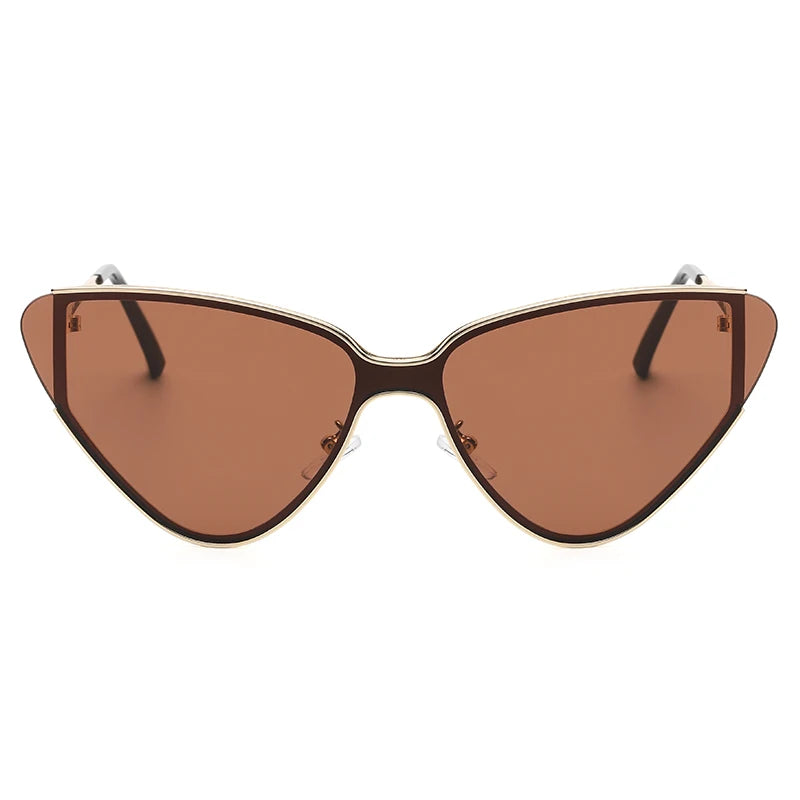 Pre Order:  Classic Large Frame Metal Cat Eye Sunglasses