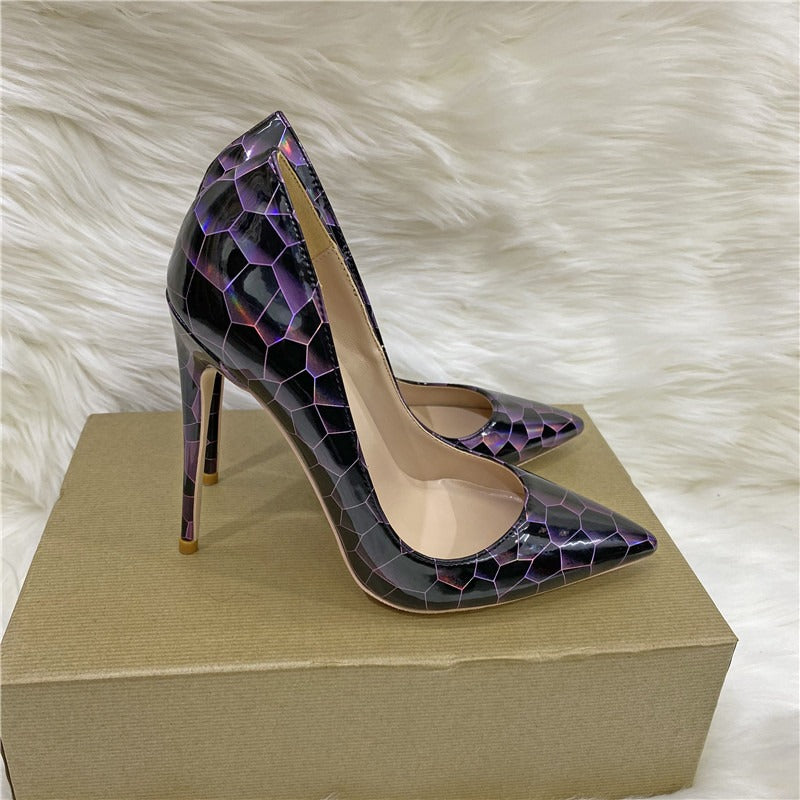 Pre Order:  Stone Pattern Shallow Cut Stilettos