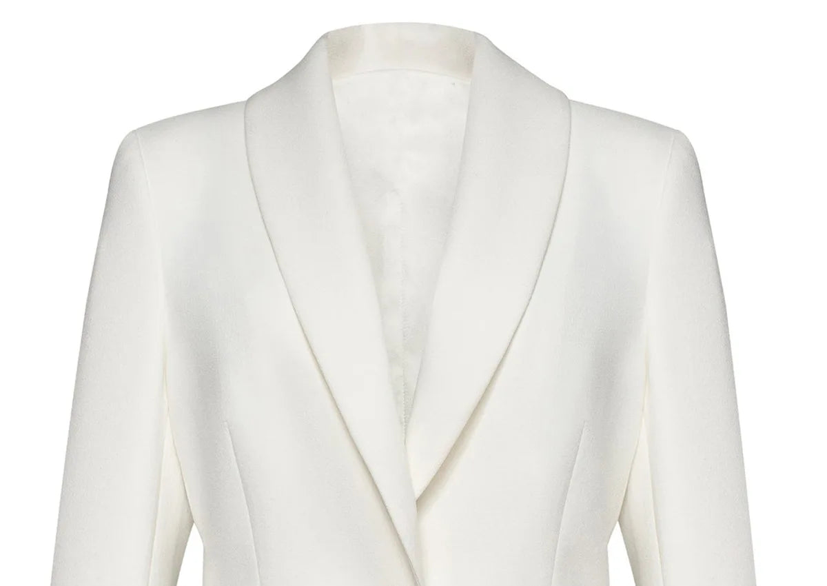 Spliced Notched Collar Blazer