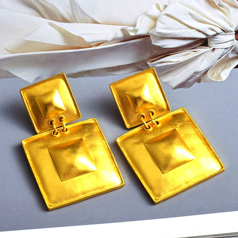 Pre Order:  Square Link Drop Earrings