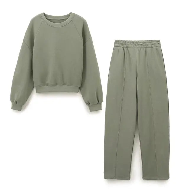 Pre Order: Long Sleeve Cotton Sweater + Pants Set