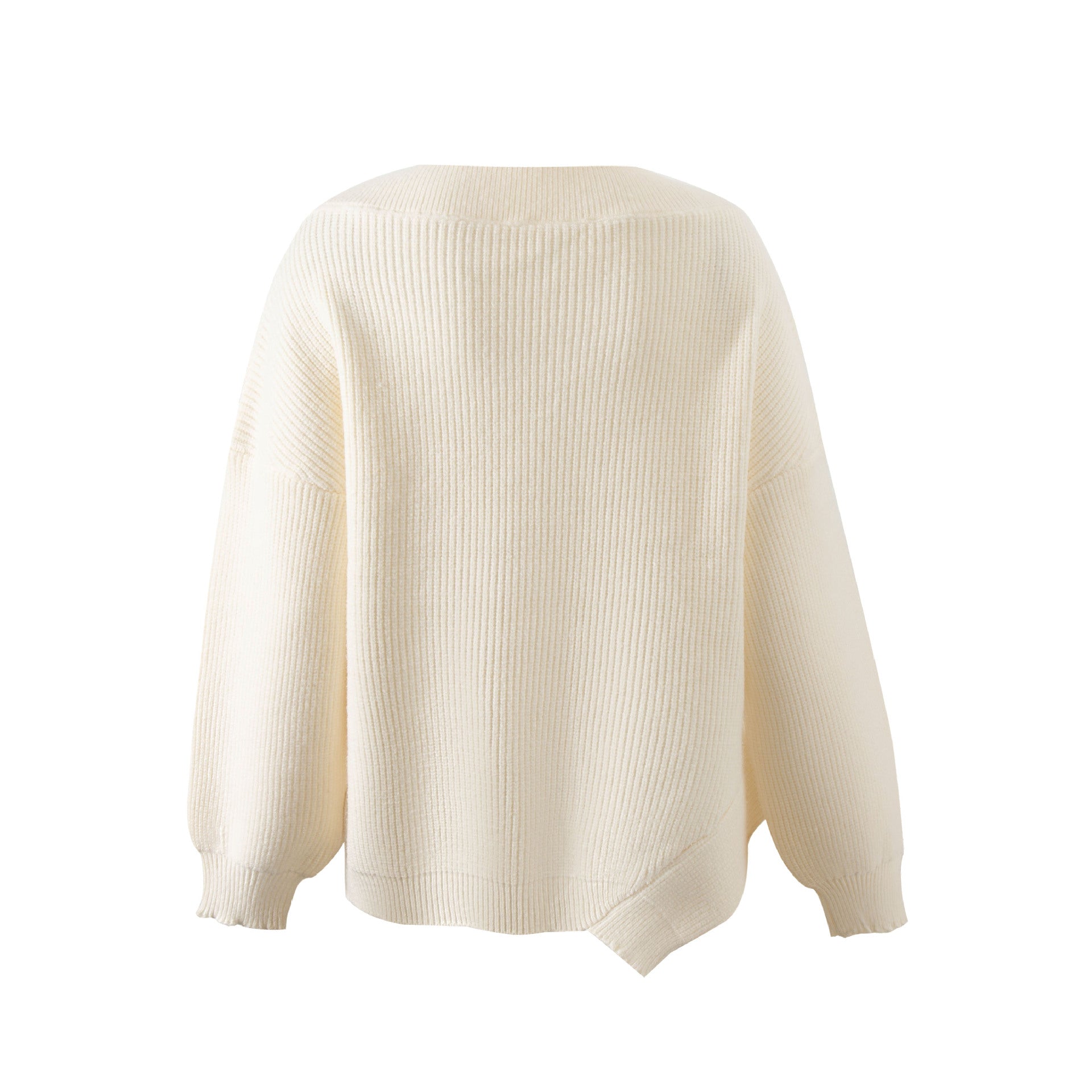 Pre Order: Loose Elastic Thread Irregular Knitting Sweater