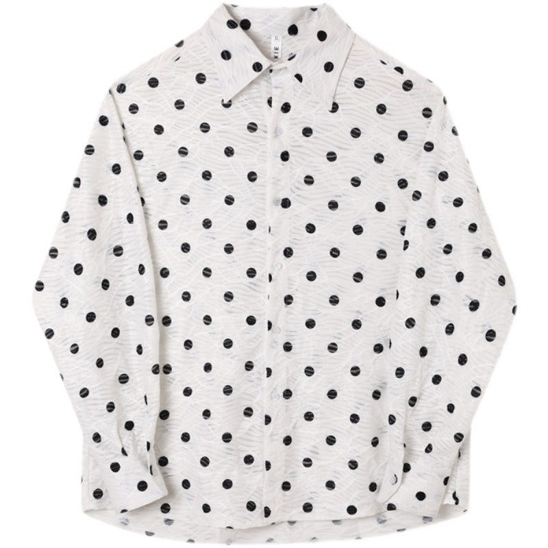 Pre Order:  Soft Stripe Polka Dot Long Sleeve Shirt