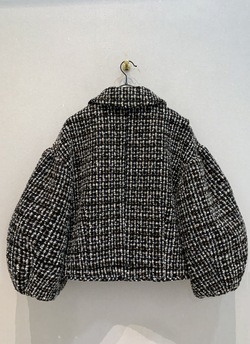 Pre Order:  Retro Wool Puff Sleeve Jacket