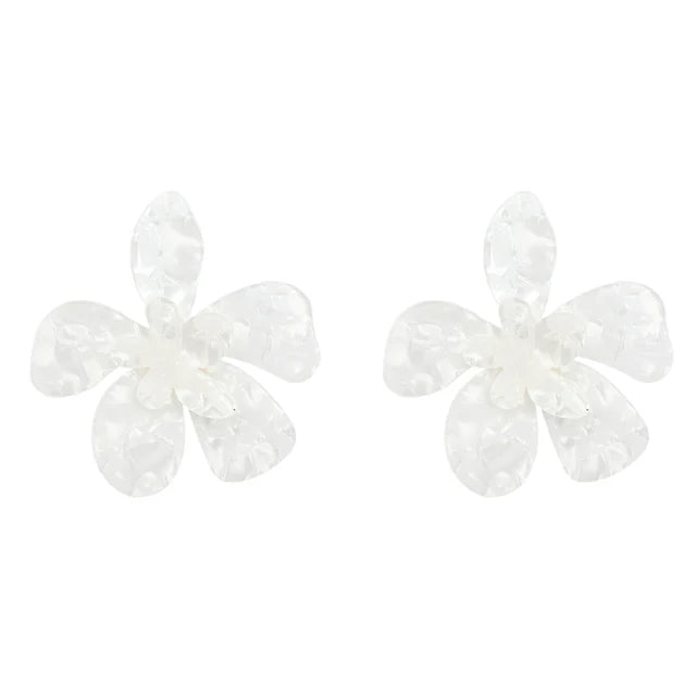 Pre Order:  Acrylic Large Flower Earrings