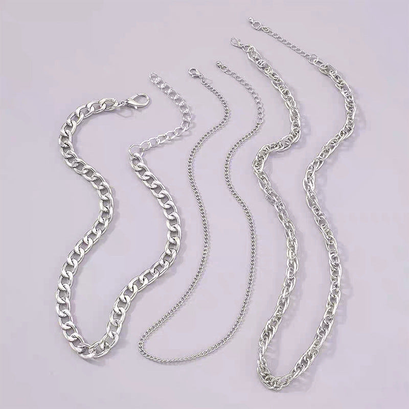 Pre Order:  Tri-level Plated Chain Necklace