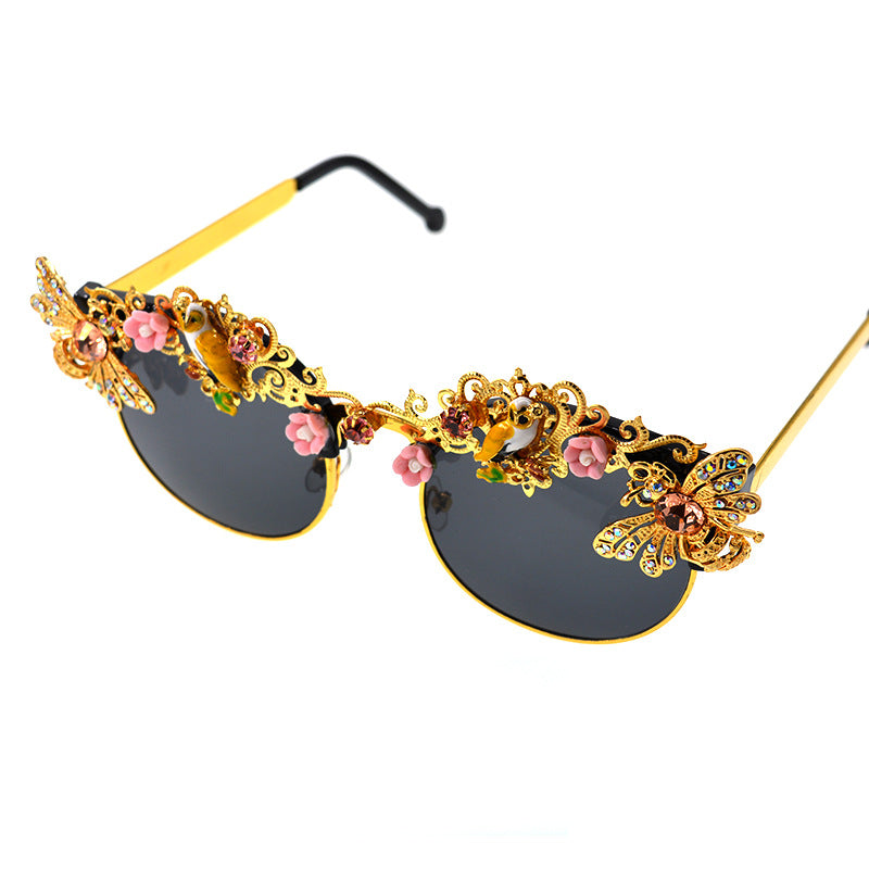 Pre Order:  Classical Diamond Inlaid Sunglasses